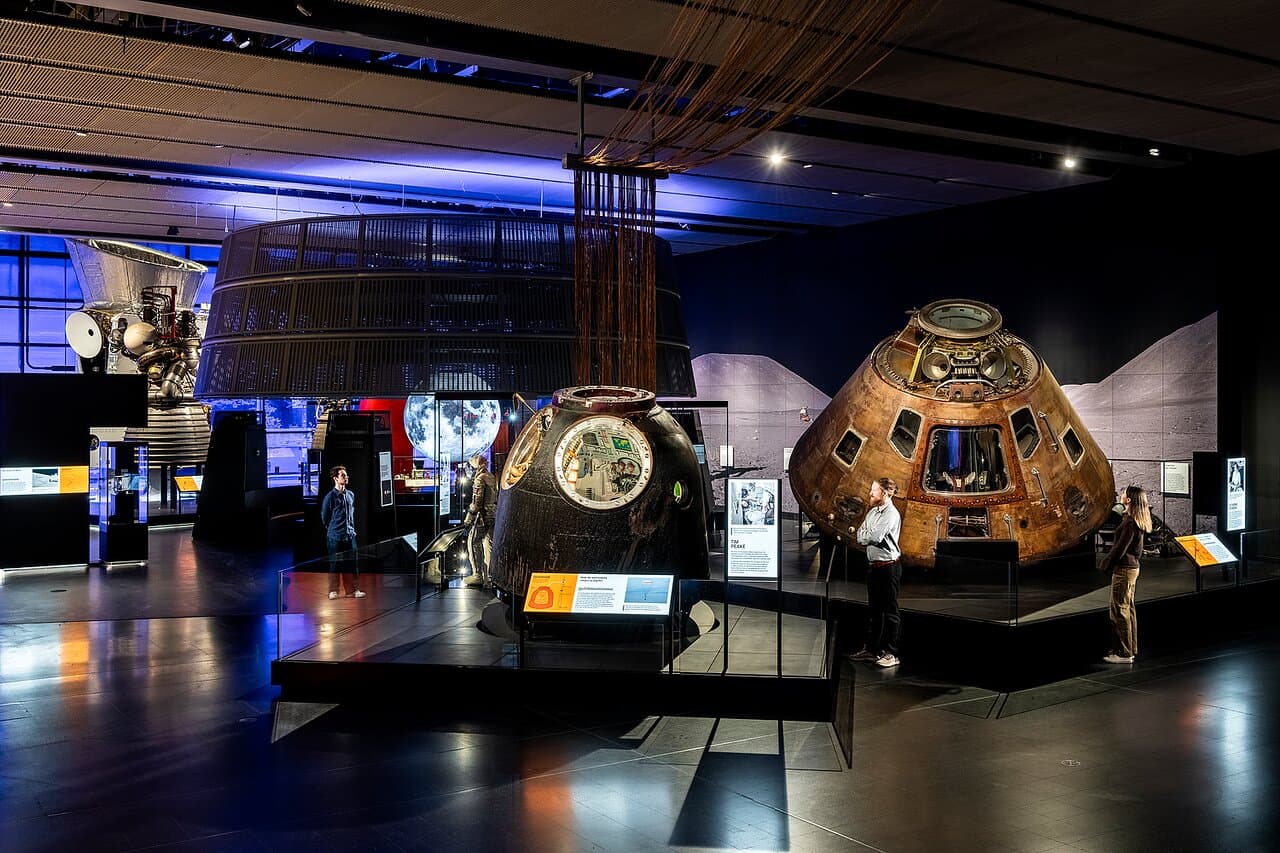 Visitors in the Space gallery at the Science Museum © Science Museum Group