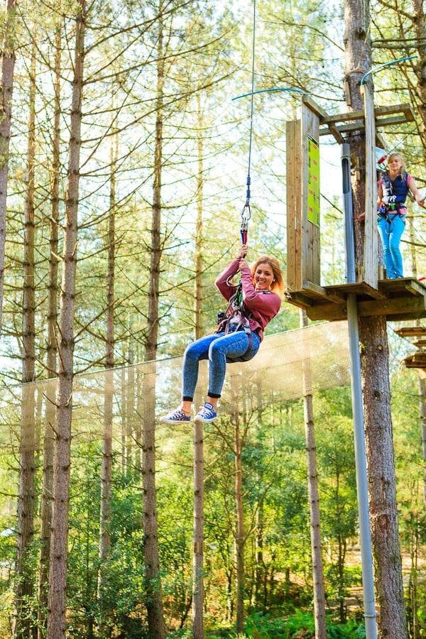 Double Tarzan Swing featured at Go Ape