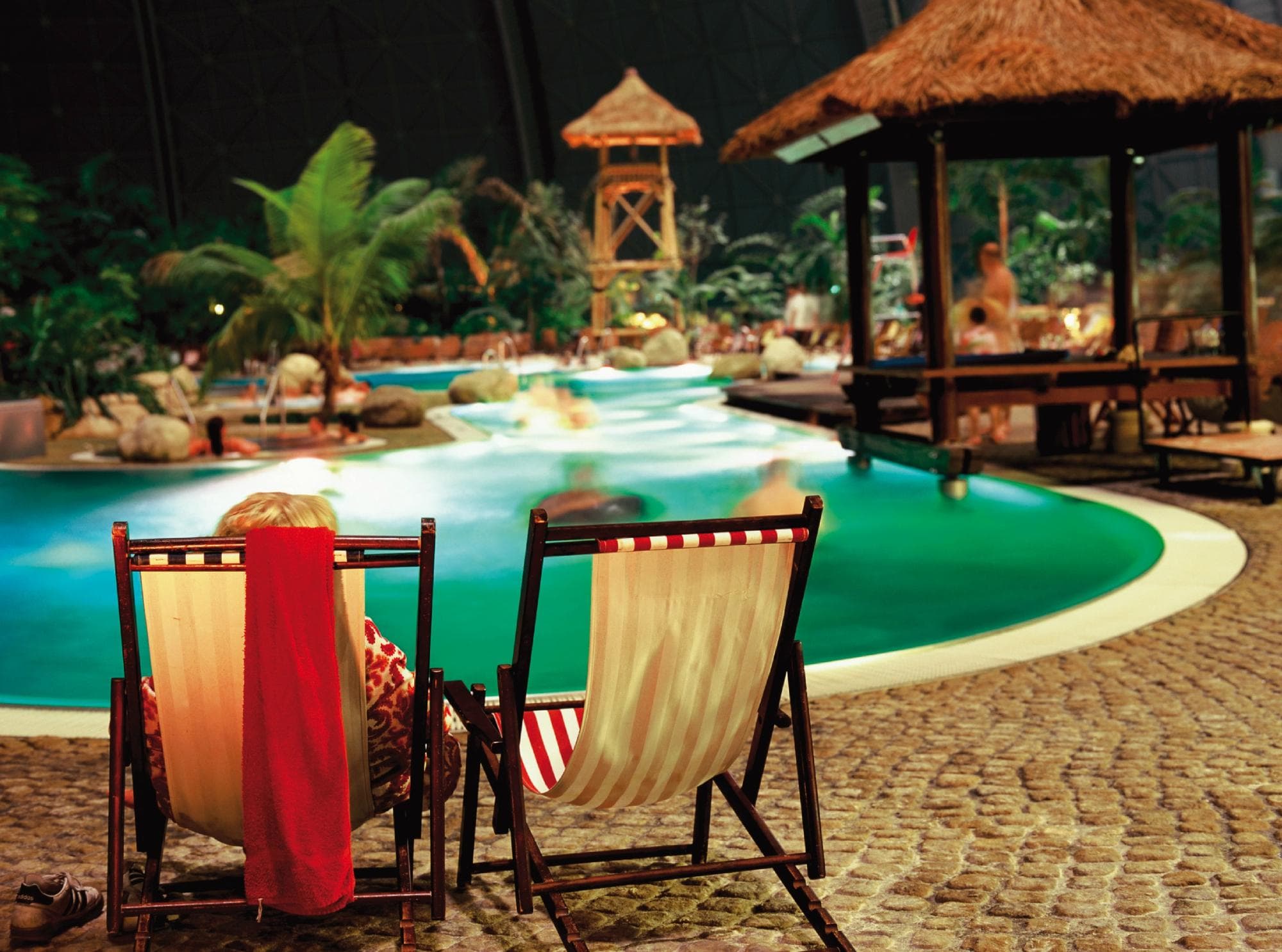 Blick auf die Lagune im Tropical Islands Resort