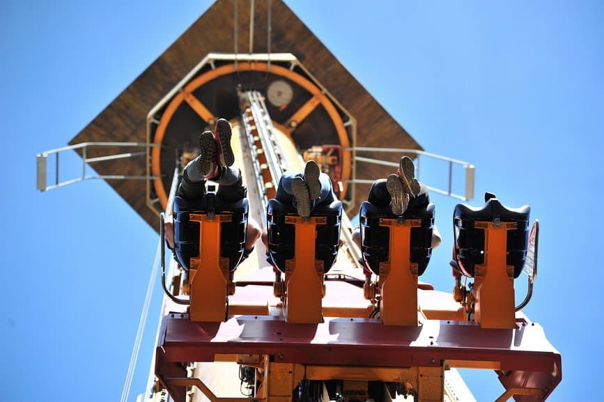Indiana Adventure - la torre di caduta di Cinecittà World. 60 metri nel vuoto